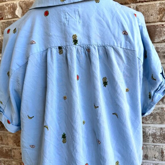 Workshop Republic Clothing Shirt Sz S Blue Collared Button Chest Pockets… - Picture 8 of 12